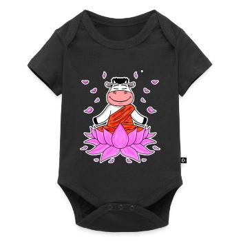 Yoga Cow - Baby Premium short-sleeve bodysuit - black - Front
