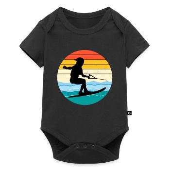 Water Skiing Outdoor Water Sport Vintage Retro - Baby Premium short-sleeve bodysuit - black - Front