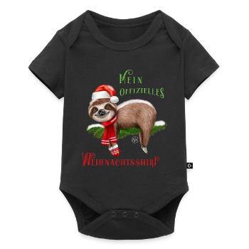 Offizielles Weihnachtsshirt Weihnachtsoutfit - Baby Premium Kurzarmbody - Schwarz - Vorne