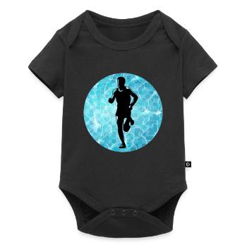 Deep Water Aqua jogging Pool Running Fitness - Baby Premium short-sleeve bodysuit - black - Front