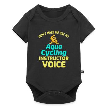 Aqua Cycling Piscine Fitness Training Drôle - Body à manches courtes Premium Bébé - noir - Devant
