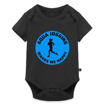 Deep Water Aqua jogging Pool Running Fitness - Baby Premium short-sleeve bodysuit - black - Front