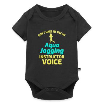 Deep Water Aqua jogging Pool Running Fitness - Baby Premium short-sleeve bodysuit - black - Front
