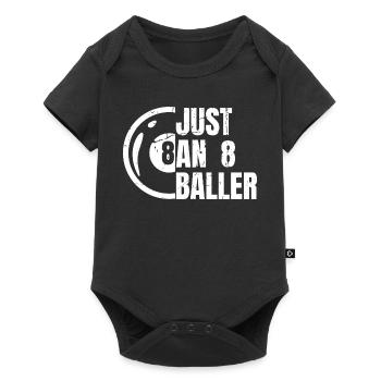 8 Ball Billard Spieler - Baby Premium Kurzarmbody - Schwarz - Vorne