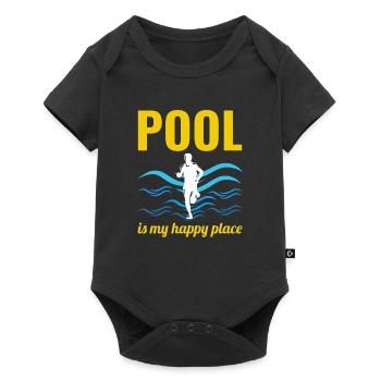 Deep Water Aqua jogging Pool Running Fitness - Baby Premium short-sleeve bodysuit - black - Front