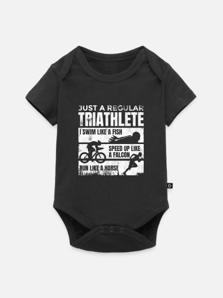 Mittelmäßiger Triathlet - Baby Premium Kurzarmbody - Schwarz