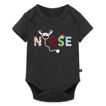Infirmière moche Noël - Body à manches courtes Premium Bébé - noir - Devant