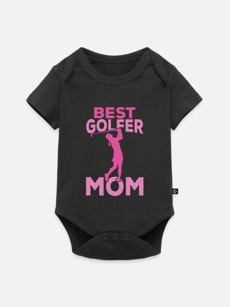 Mama Golferin - Baby Premium Kurzarmbody - Schwarz