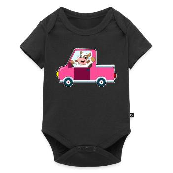 Cow Car - Baby Premium short-sleeve bodysuit - black - Front