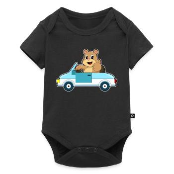 Bear Car - Baby Premium short-sleeve bodysuit - black - Front