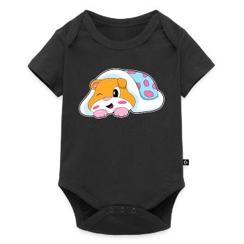 Hamster Sleeping Blanket - Baby Premium short-sleeve bodysuit - black - Front