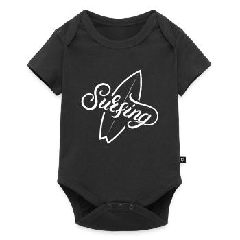 surf, fan de surf, surfing - Body à manches courtes Premium Bébé - noir - Devant
