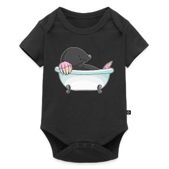 Baignoire de bain pour la taupe - Body à manches courtes Premium Bébé - noir - Devant