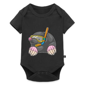 Plongée en snorkeling avec plongeur de taupe - Body à manches courtes Premium Bébé - noir - Devant