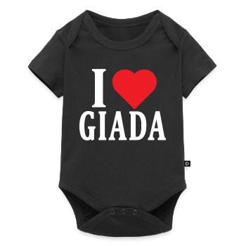 t-shirt J’adore Giada idée cadeau t-shirt - Body à manches courtes Premium Bébé - noir - Devant