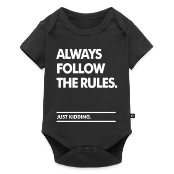 Follow the Rules - Baby Premium short-sleeve bodysuit - black - Front