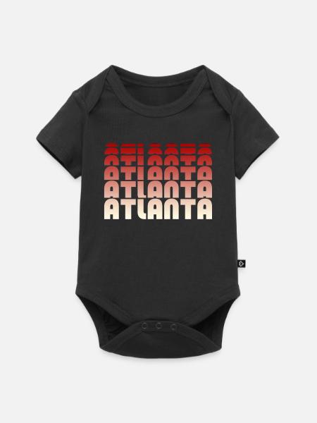 Atlanta Gradient Muster - Baby Premium Kurzarmbody - Schwarz