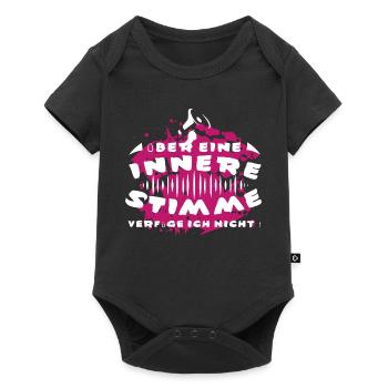 Innere Stimme - Baby Premium Kurzarmbody - Schwarz - Vorne