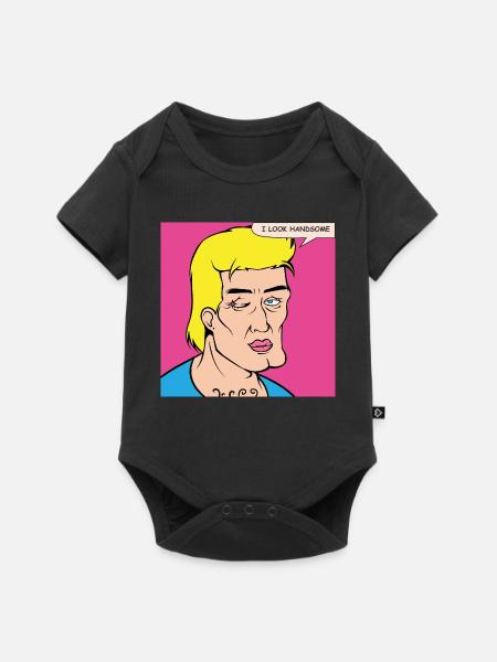 Pop-Art Selbstlob im Comicstil - Baby Premium Kurzarmbody - Schwarz