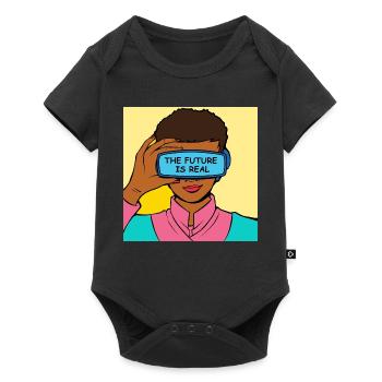 The future is Real VR Vision - Baby Premium short-sleeve bodysuit - black - Front