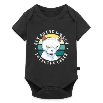 Get outta my way freaking loser, Moody Cat - Baby Premium short-sleeve bodysuit - black - Front