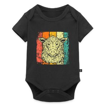 Vintage sheep - Baby Premium short-sleeve bodysuit - black - Front