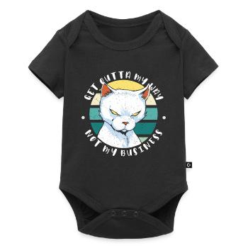 Get outta my way, Not my business, Moody Cat - Baby Premium short-sleeve bodysuit - black - Front