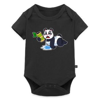 Panda Bamboo - Baby Premium short-sleeve bodysuit - black - Front
