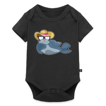 Seal Sunglasses - Baby Premium short-sleeve bodysuit - black - Front