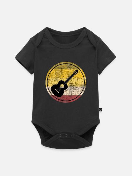 Akustischer Gitarrist Musik Musiker Gitarrist - Baby Premium Kurzarmbody - Schwarz