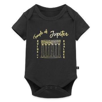 Libanon, Jupiter Säulen, gold, Baalbek - Baby Premium Kurzarmbody - Schwarz - Vorne