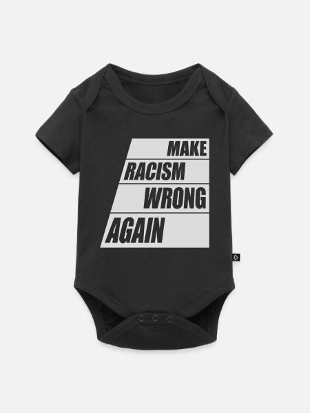 make racism wrong again - Baby Premium Kurzarmbody - Schwarz