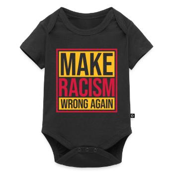 Rendre le racisme répréhensible - Body à manches courtes Premium Bébé - noir - Devant