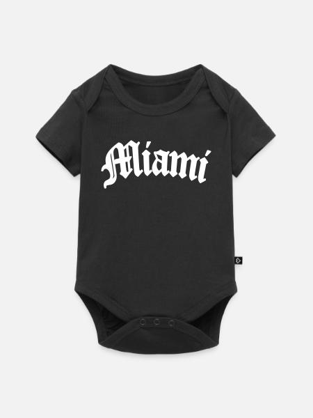 miami shirt - Baby Premium Kurzarmbody - Schwarz