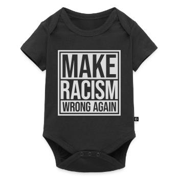 make racism wrong again - Baby Premium short-sleeve bodysuit - black - Front