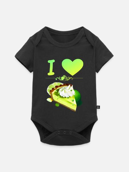 I Love Key Lime Pie - Baby Premium Kurzarmbody - Schwarz