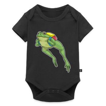 Randonnée à dos pour randonneurs de grenouilles - Body à manches courtes Premium Bébé - noir - Devant