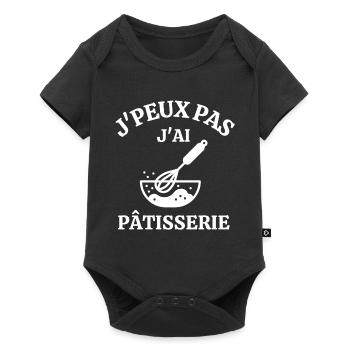pâtisserie, pâtissier, meilleur pâtissier - Body à manches courtes Premium Bébé - noir - Devant