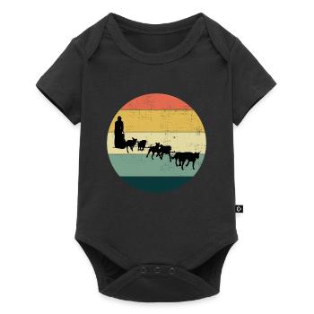 Husky Sledding Sled Dog Racing Alaskan Racers - Baby Premium short-sleeve bodysuit - black - Front