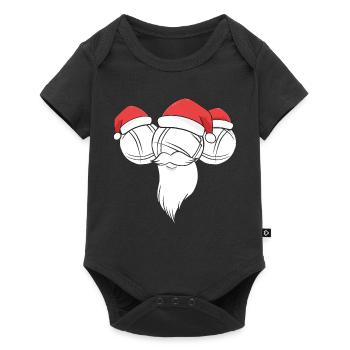 Boule Santa Tenue de pétanque pour Bouler pour boules - Body à manches courtes Premium Bébé - noir - Devant