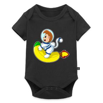 Monkey Astronaut Space - Baby Premium short-sleeve bodysuit - black - Front