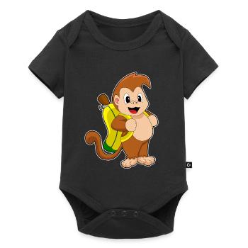 Monkey Banana - Baby Premium short-sleeve bodysuit - black - Front