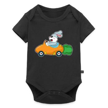 Rabbit Car - Baby Premium short-sleeve bodysuit - black - Front
