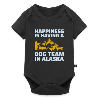 Husky Sledding Sled Dog Racing Alaskan Racers - Baby Premium short-sleeve bodysuit - black - Front