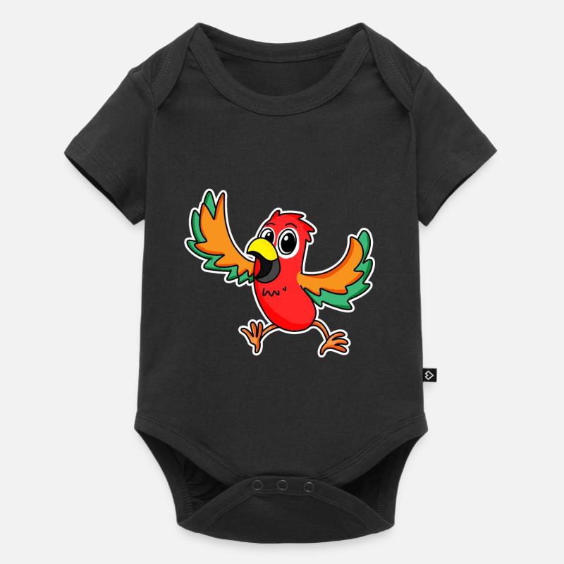 Perroquet Oiseaux Oiseaux - Body à manches courtes Premium Bébé - noir
