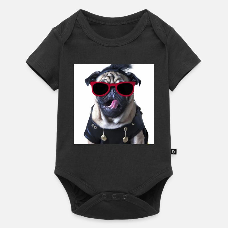 Carlin punk - Body à manches courtes Premium Bébé - noir