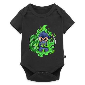Boy 8 years 8th birthday Boy Ninja Green - Baby Premium short-sleeve bodysuit - black - Front