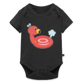 Flamingo Air Mattress - Baby Premium short-sleeve bodysuit - black - Front