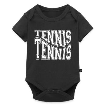 Tennis, joueur de tennis, fan de tennis - Body à manches courtes Premium Bébé - noir - Devant