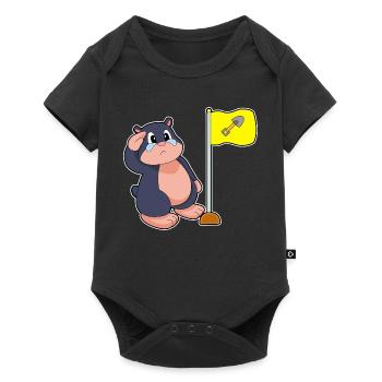 Drapeau taupe - Body à manches courtes Premium Bébé - noir - Devant